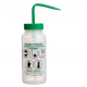 Bel-Art Safety-Vented / Labeled 2-Color Methanol Wide-Mouth Wash Bottles; 500ml (16oz), Polyethylene w/Green Polypropylene Cap (Pack of 3)