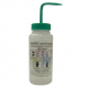 Bel-Art Safety-Labeled 4-Color 70% Ethanol Wide-Mouth Wash Bottles; 500ml (16oz), Polyethylene w/Green Polypropylene Cap (Pack of 4)