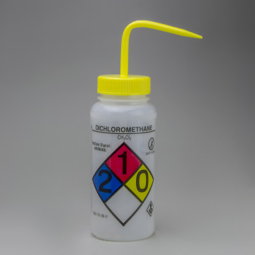 Bel-Art GHS Labeled Safety-Vented Dichloromethane Wash Bottles; 500ml (Pack of 4)