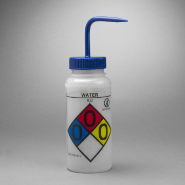 Bel-Art GHS Labeled Safety-Vented Water Wash Bottles; 500ml (Pack of 4)