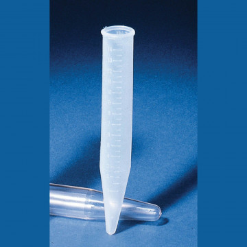 Bel-Art Polyethylene 15ml Conical Centrifuge Tubes with Rims; 11.7cm (Pack of 12)