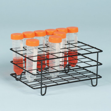 Bel-Art Poxygrid Centrifuge Tube Rack; For 50ml Tubes, 24 Places, Black 