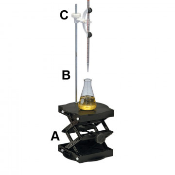 Bel-Art Stainless Steel Vertical Support Rod. For Poly-Jaque Plastic Lab Jack F18391-0001