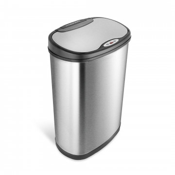 Bel-Art Touch Free™ Stainless Steel 13.2 Gallon Automatic Waste Can with Sliver Lid