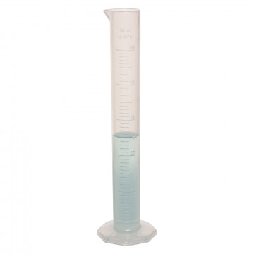 Bel-Art Single Scale 50ml Polypropylene Graduated Cylinder; 1.0ml Graduation