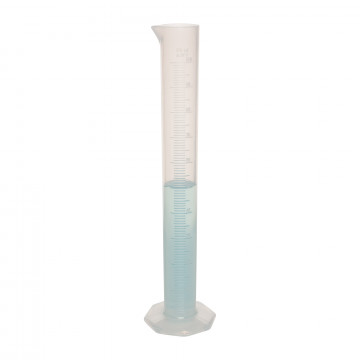 Bel-Art Single Scale 100ml Polypropylene Graduated Cylinder; 1.0ml Graduation