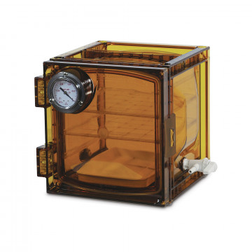 Bel-Art Lab Companion Polycarbonate Amber Cabinet Style Vacuum Desiccator; 11 Liter