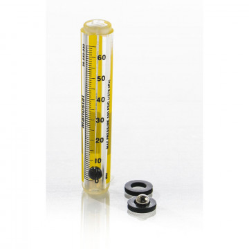 Bel-Art Riteflow Borosilicate Glass Unmounted Flowmeter; 65mm Scale, Size 6