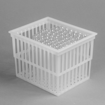 Bel-Art Polypropylene Test Tube Basket; 5 x 4 x 4 in., No Lid
