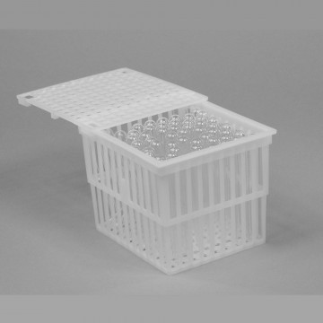 Bel-Art Polypropylene Test Tube Basket; 5 x 4 x 4 in., With Lid