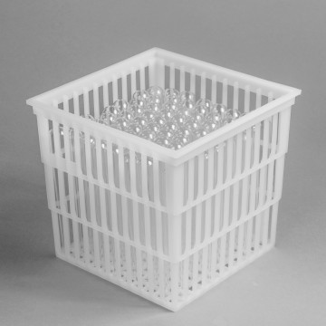Bel-Art Polypropylene Test Tube Basket; 6 x 6 x 6 in., No Lid