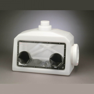 Bel-Art Portable Glove Box System with 2 Gas Ports, Gloves, and Clamping Rings; 27 x 13 x 22 in.