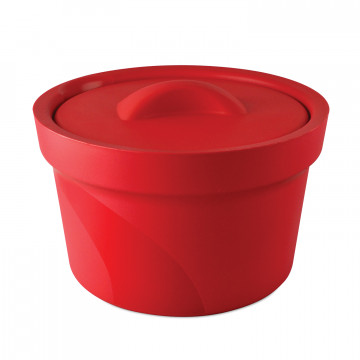 Bel-Art Magic Touch 2™ High Performance Red Ice Bucket; 2.5 Liter, With Lid