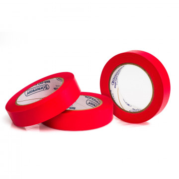 Bel-Art Write-On Red Label Tape; 40yd Length, 1 in. Width, 3 in. Core (Pack of 3)