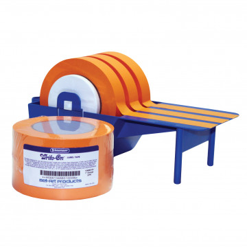 Bel-Art Write-On Orange Label Tape; 40yd Length, 1 in. Width, 3 in. Core (Pack of 3)