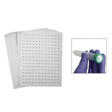 Bel-Art Cryogenic Storage Label Sheets; 13mm Dots for 1.5-2ml Tubes, White (3840 labels)