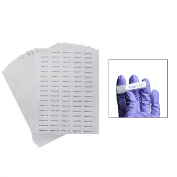 Bel-Art Cryogenic Storage Label Sheets; 33x13mm for 1.5-2ml Tubes, White (1700 labels)