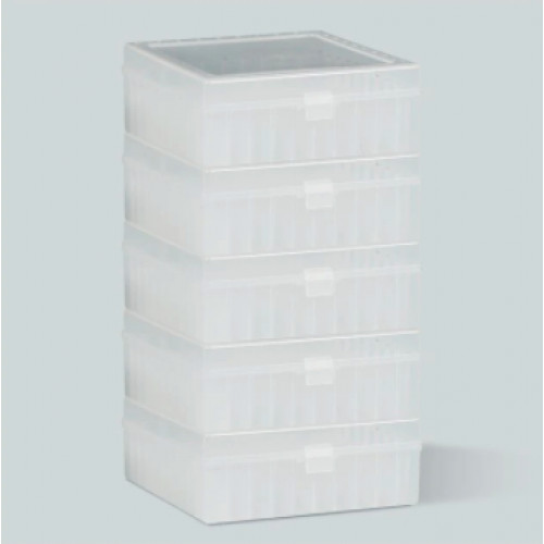 Bel-Art 100-Place Plastic Freezer Storage Boxes; Natural (Pack of 5)