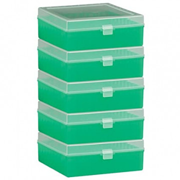 Bel-Art 100-Place Plastic Freezer Storage Boxes; Green (Pack of 5)