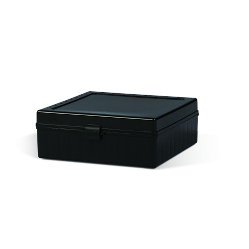 Bel-Art 100-Place Plastic Freezer Storage Boxes; Opaque Black (Pack of 5)