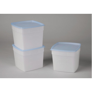 Bel-Art Polyethylene Freezing and Storage Containers; 4⅞ x 4⅞ x 6¾ in. (Pack of 3) (This item is obsolete)