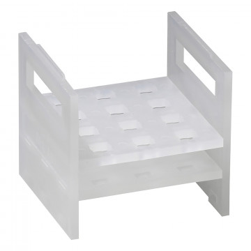 Bel-Art Cuvette Rack; For 10mm Cuvettes, 12 Places, 4⅝ x 4¼ x 4⅜ in., Polypropylene