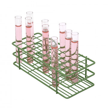 Bel-Art Poxygrid® Test Tube Rack; For 13-16mm Tubes, 40 Places, Green