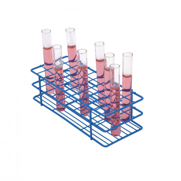 Bel-Art Poxygrid® Test Tube Rack; For 13-16mm Tubes, 40 Places, Blue