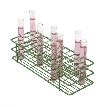 Bel-Art Poxygrid® Test Tube Rack; For 13-16mm Tubes, 48 Places, Green