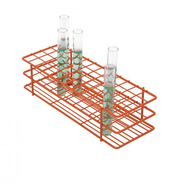 Bel-Art Poxygrid® Test Tube Rack; For 13-16mm Tubes, 48 Places, Orange