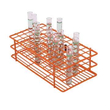 Bel-Art Poxygrid® Test Tube Rack; For 13-16mm Tubes, 72 Places, Orange