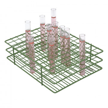 Bel-Art Poxygrid® Test Tube Rack; For 13-16mm Tubes, 108 Places, Green