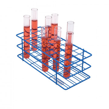 Bel-Art Poxygrid® Test Tube Rack; For 16-20mm Tubes, 40 Places, Blue