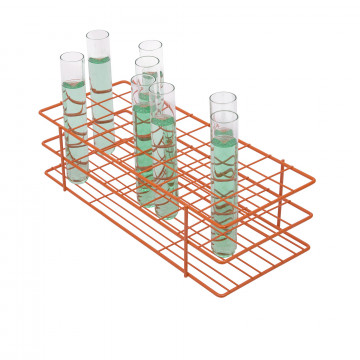 Bel-Art Poxygrid® Test Tube Rack; For 16-20mm Tubes, 40 Places, Orange