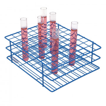 Bel-Art Poxygrid® Test Tube Rack; For 16-20mm Tubes, 80 Places, Blue