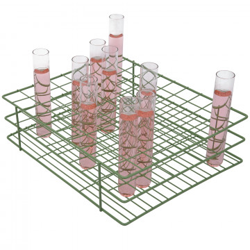 Bel-Art Poxygrid Test Tube Rack; For 20-25mm Tubes, 80 Places, Green