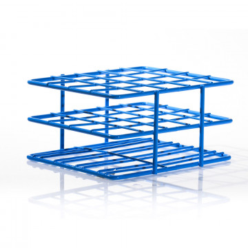 Bel-Art Poxygrid “Half-Size” Test Tube Rack; For 16-20mm Tubes, 20 Places, Blue