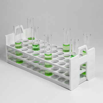 Bel-Art Stack Rack Test Tube Rack; For 20-25mm Tubes, 40 Places, Polypropylene