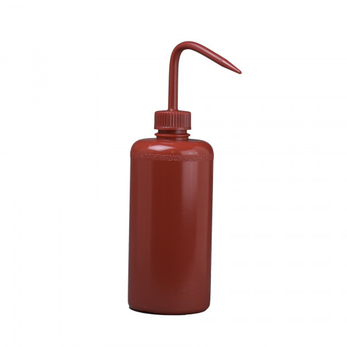 Bel-Art 500ml Red Polyethylene Wash Bottles & Cap, 28mm Closure (Pack of 6)