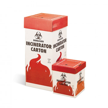 Bel-Art Cardboard Biohazard Incinerator Cartons; Benchtop Model (Pack of 6)