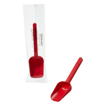 Bel-Art Sterileware Pharma Scoops - Red; 60ml (2oz), Individually Wrapped (Pack of 100) 