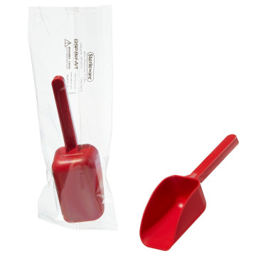 Bel-Art Sterileware Pharma Scoops - Red; 125ml (4oz), Individually Wrapped (Pack of 100) 