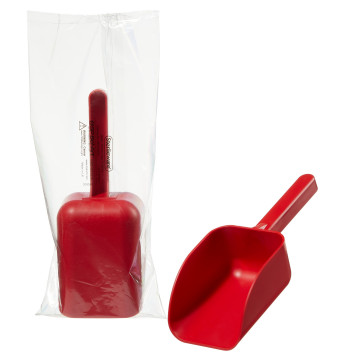 Bel-Art Sterileware Pharma Scoops - Red; 500ml (17oz), Individually Wrapped (Pack of 50)