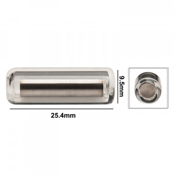 Bel-Art Pyrex® Spinbar® Magnetic Stirring Bar; Glass Encapsulated, 25.4 x 9.5mm