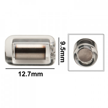 Bel-Art Pyrex® Spinbar® Magnetic Stirring Bar; Glass Encapsulated, 12.7 x 9.5mm
