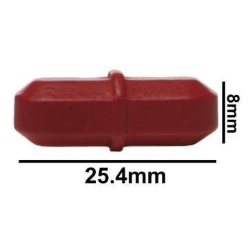 Bel-Art Spinbar® Teflon® Octagon Magnetic Stirring Bar; 25.4 x 8mm, Red