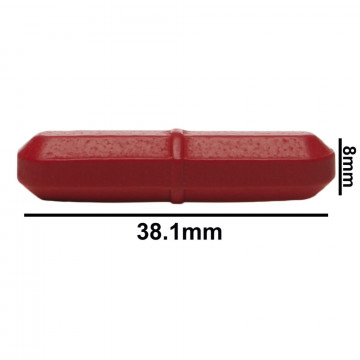 Bel-Art Spinbar® Teflon® Octagon Magnetic Stirring Bar; 38.1 x 8mm, Red