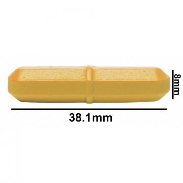 Bel-Art Spinbar® Teflon® Octagon Magnetic Stirring Bar; 38.1 x 8mm, Yellow