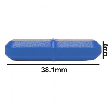 Bel-Art Spinbar® Teflon® Octagon Magnetic Stirring Bar; 38.1 x 8mm, Blue