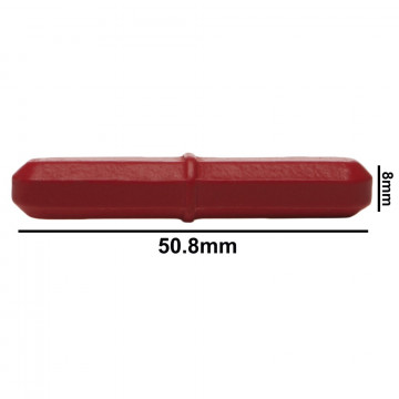 Bel-Art Spinbar® Teflon® Octagon Magnetic Stirring Bar; 50.8 x 8mm, Red
